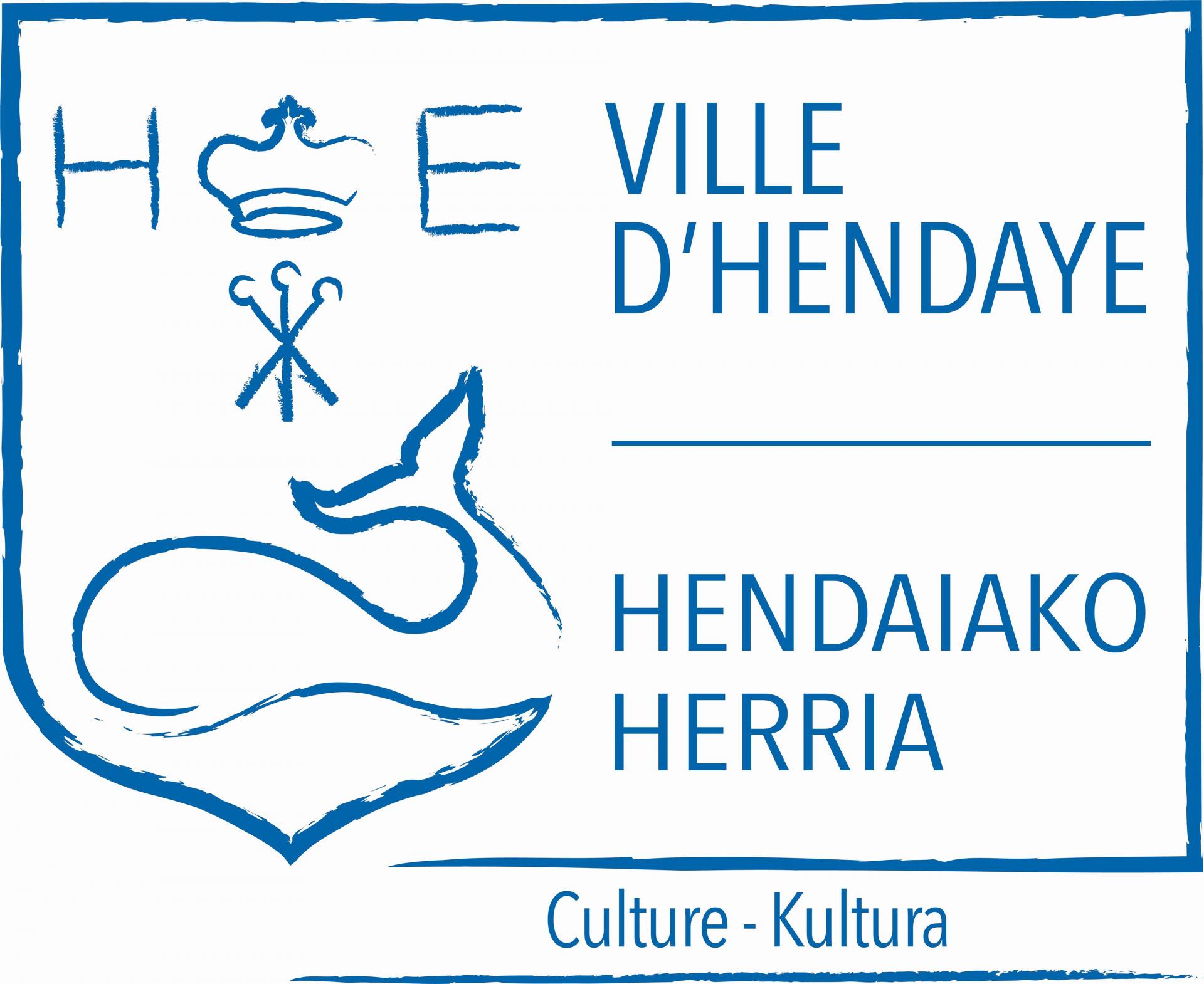 Logo culture ville d hendaye bleu 2